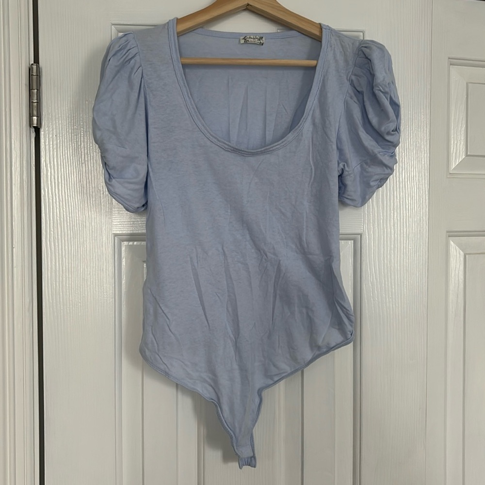 Free People puff sleeve body suit